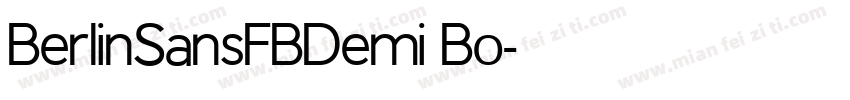 BerlinSansFBDemi Bo字体转换